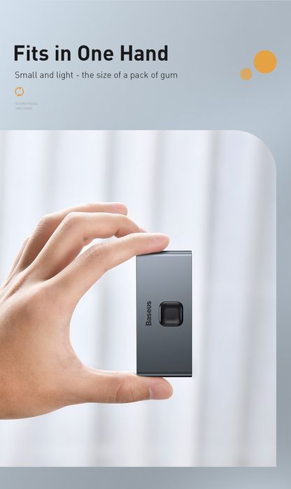 USB-Hub Baseus Matrix HDMI Switcher (2in1or 1in2) Space Gray.
