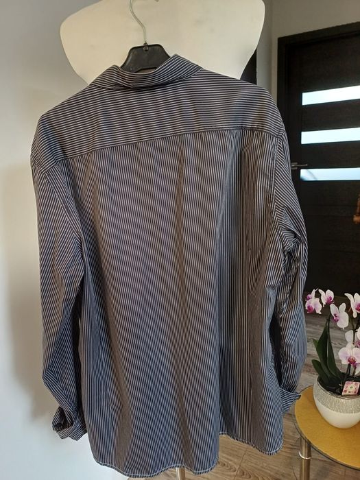 Męska koszula w czarno-białe paski Esprit rozm 2XL.
