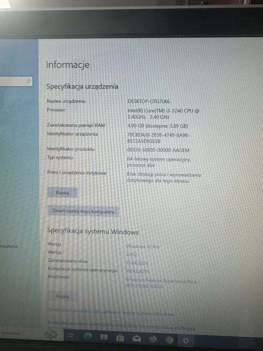 Komputer dell optiplex 7010