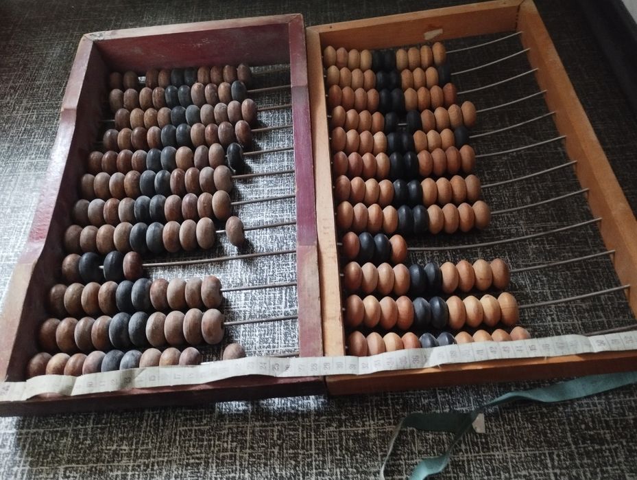 Счёты большие деревянные 28-47см гирьки ювелирные лабораторные