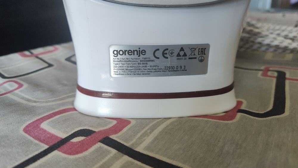 Утюг gorenje sih2200rbc