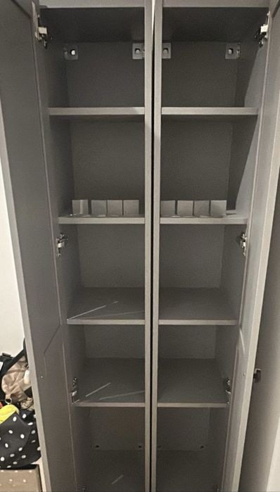 ENHET armario c/4 prateleiras , cinza