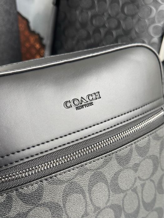 Сумка мессенджер барсетка мужская чоловіча Coach Houston Flight коуч