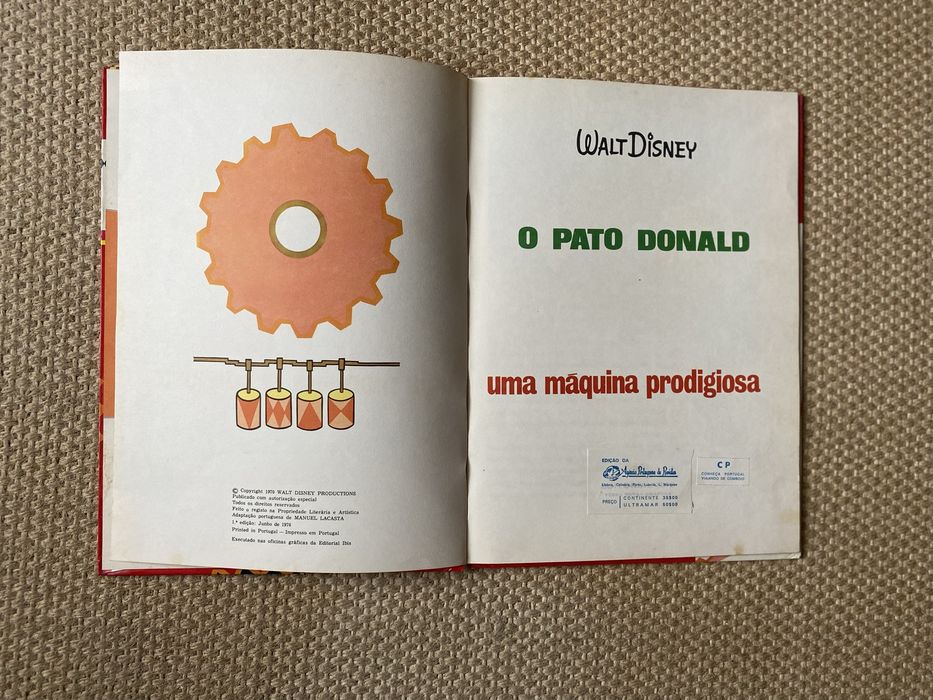O Pato Donald Uma máquina prodigiosa Editorial Walt Disney Productions