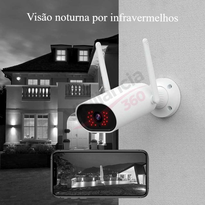 Kit Videovigilância 4 Câmaras + NVR WiFi 3MP FullHD Exterior