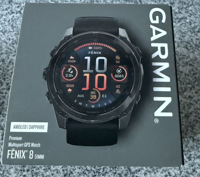 Garmin Fenix 8 AMOLED Sapphire – 51mm – Estado impecável