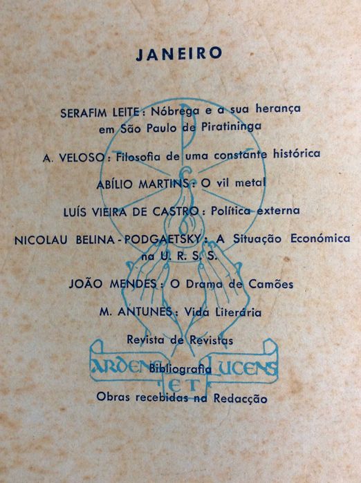 Brotéria. Revista contemporânea. de cultura, 1954 Ver sumário.