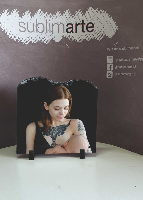 Pedra de xisto com foto impressa