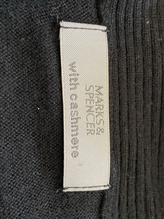 Marks & Spencer with cashmere S M damski sweter kardigan czarny