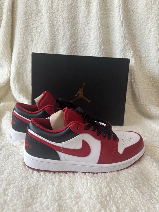 Air jordan 1 low czewono białe