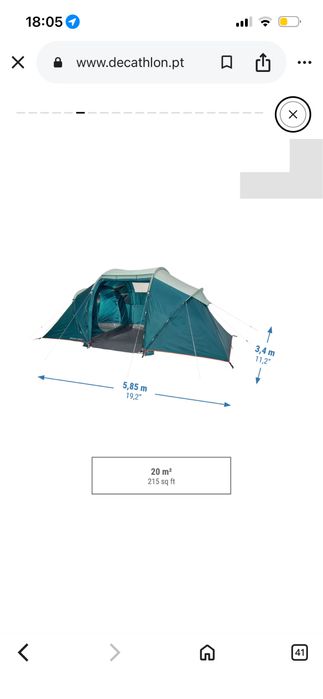 Tenda Campismo 2 quartos
