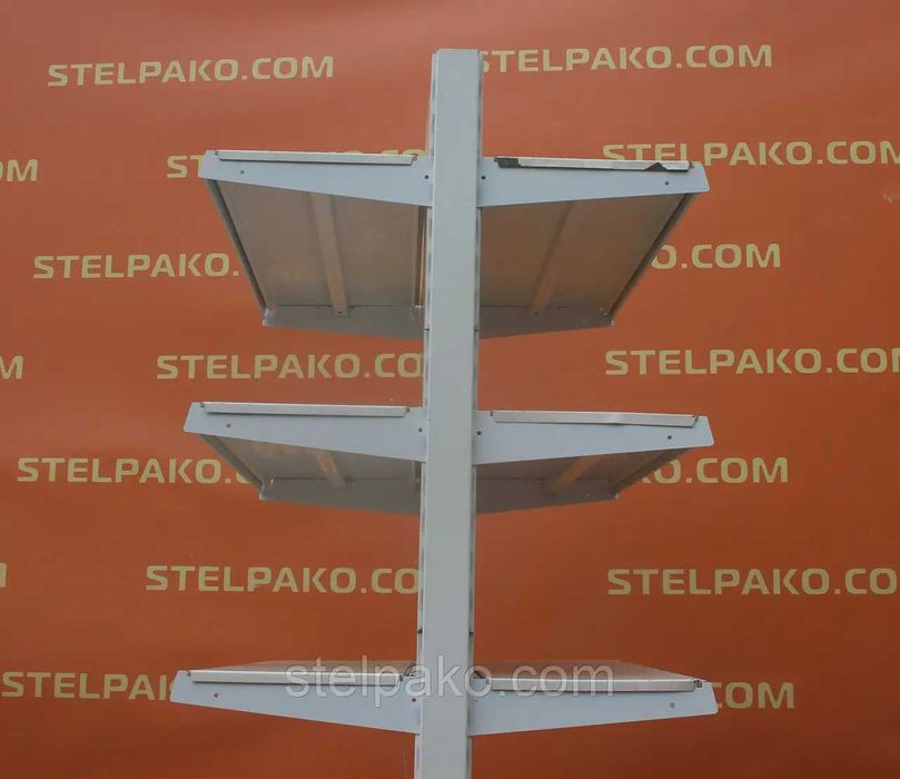 Торгові двосторонні стелажі «Еден» 165х100 cм., Б/у 5975