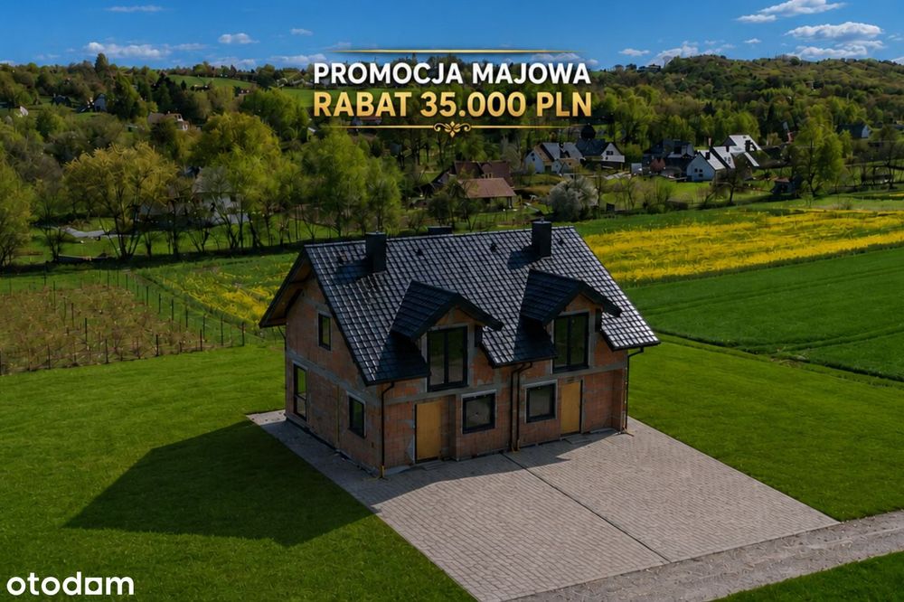 Dom na pięknej, południowej działce 10 ar – 15 min od Krakowa