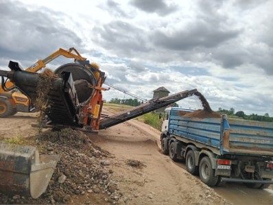 Ziemia Ogrodowa Przesiewana Żwir Piasek 0,2 miksokret zasypowy