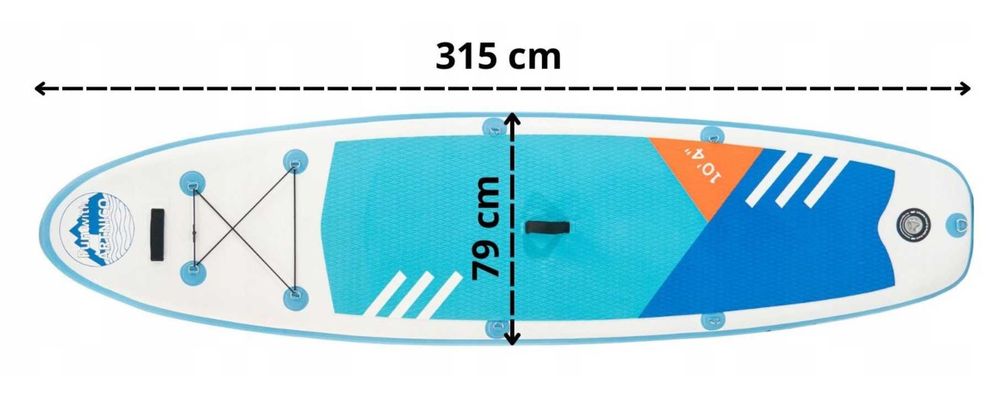 Deska SUP 315 CM DUŻA wyporność CAŁY ZESTAW do pompowania, POLECAM !