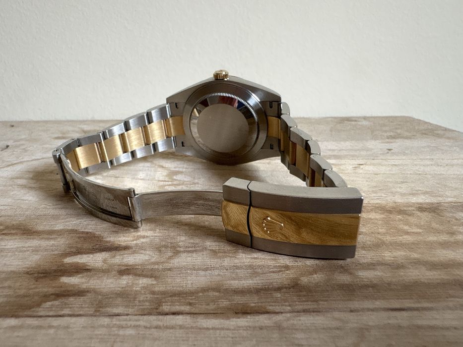 Rolex Datejust 41 aço ouro amarelo cravejado de diamantes