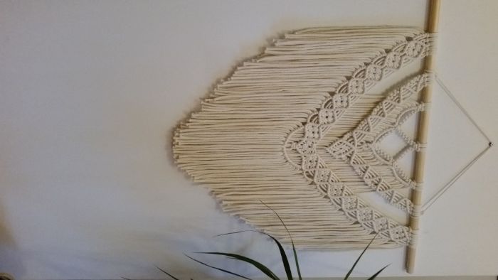 Makrama na ścianę duża. Rękodzieło. Boho.