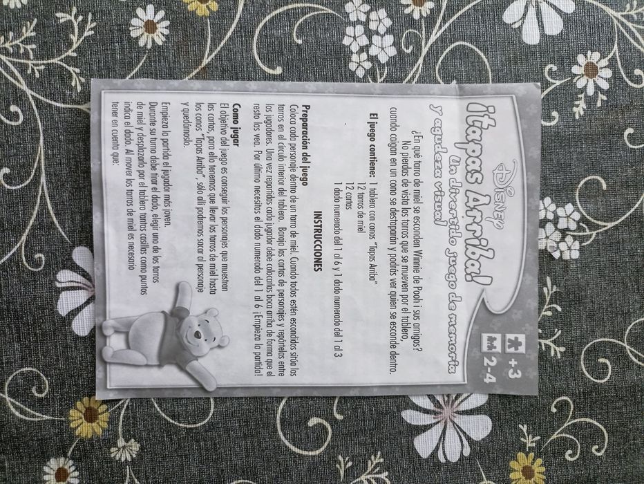 Jogo de tabuleiro "Tapas Arriba" Winnie the Pooh