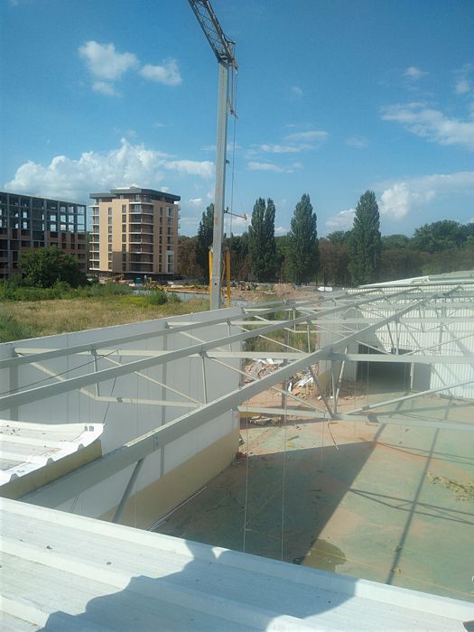 Ферма металева 13.5м, Ангар 13.5м × 42м, склад, навіс