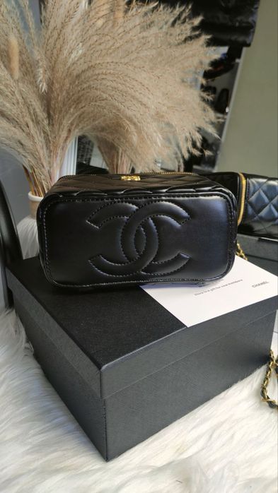 Шкіряна сумка Chanel Makeup. Сумка шанель Куб бочонок