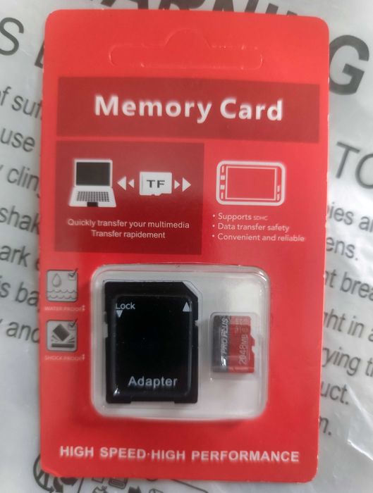 NOWA Karta pamięci 2048 mb  o dużej prędkości MicroSD + adapter