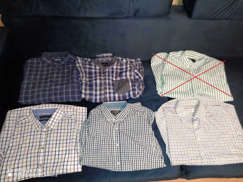 Duży zestaw ubrań męski buty, koszule, garnitury, spodnie itp. b.dobry