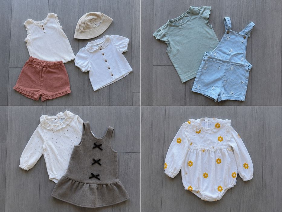Вещи для девочки 86 92 98 см 1-2 года флисовые человечки  (Carters, Next, Name It, Reserved, Sinsey)