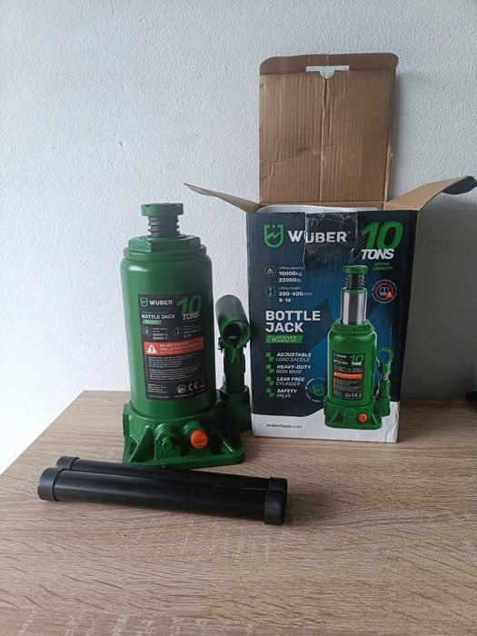 Podnośnik samochodowy hydrauliczny warsztatowy 6T butelkowy Wuber 380 mm NOWY SOLIDNY!