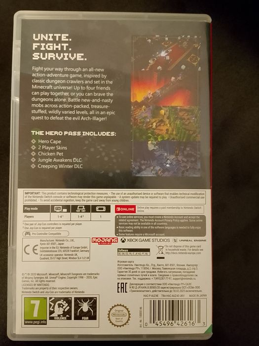 Minecraft Dungeons na Nintendo Switch