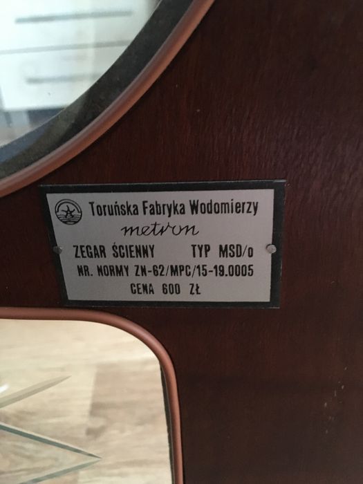 Zegar scienny metron drewno po przegladzie i nastroieniu