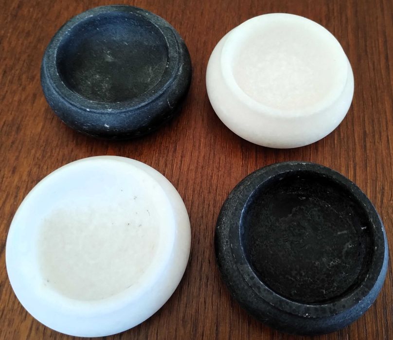 Conjunto 4 Potes Pedra Polida Maciça