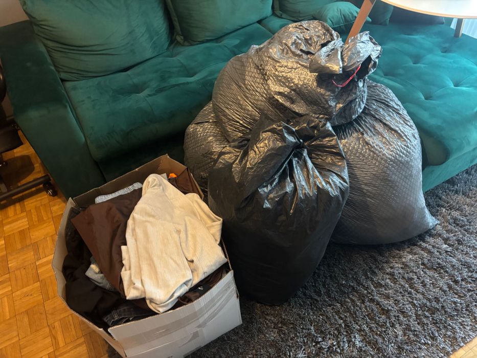 Sprzedam pakiet ubrań – 5 worków + karton – 300 zł