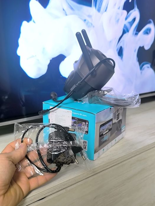 Вулична IP-камера 8МП WiFi з подвійною лінзою та автостеженням (iCSee)