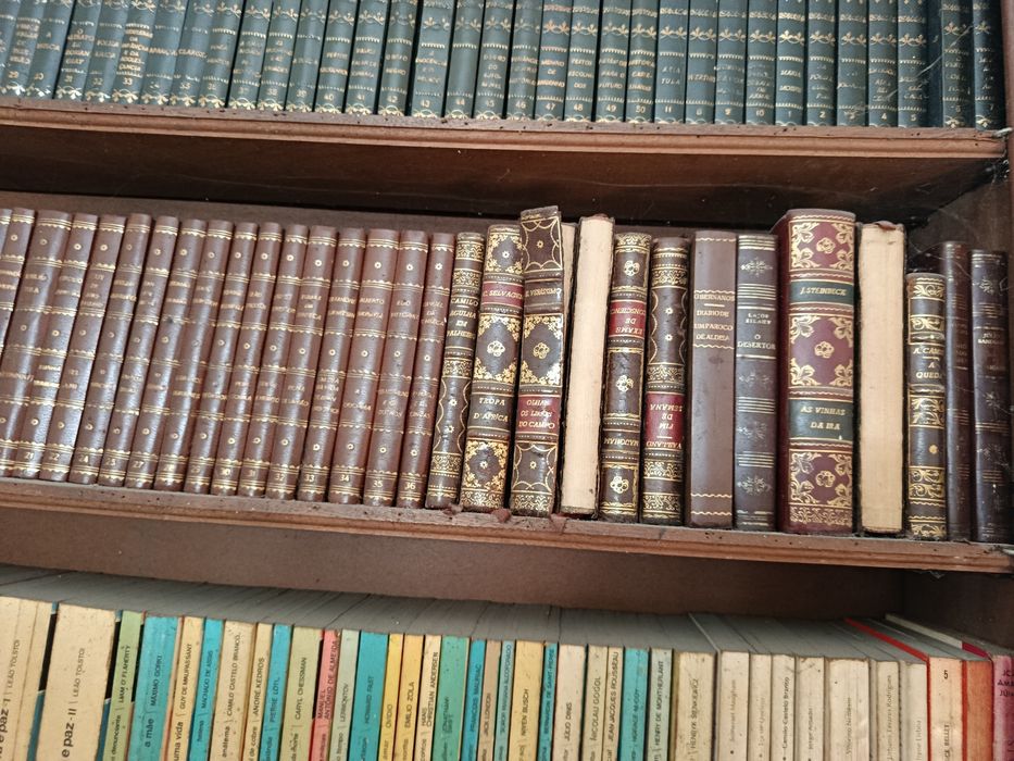 Algumas coleções completas e incompletas de livros com bastantes anos