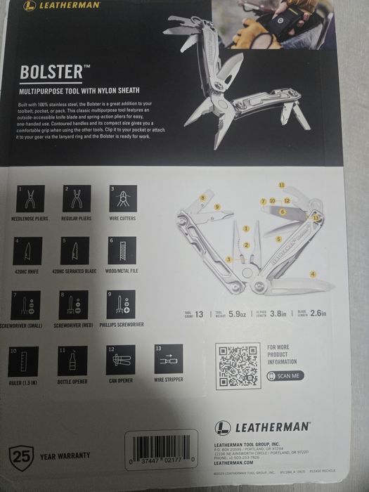 Leatherman bolster мультітул