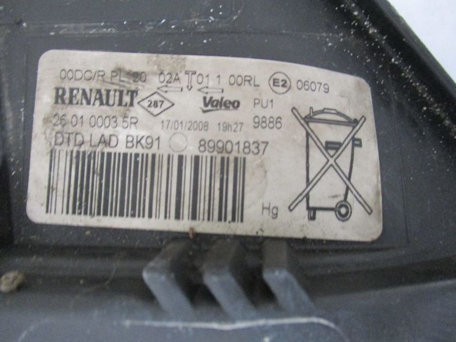 Farol Optica Renault Laguna Xénon 2010 Direito
