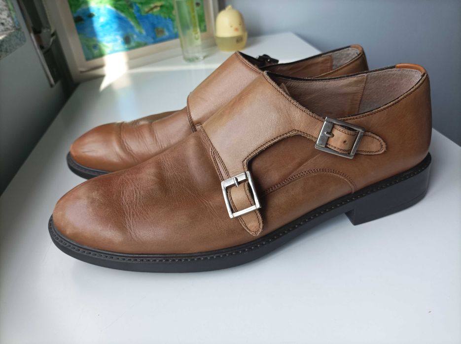 Sapatos Homem Pele Pierre Cardin – Modelo Dupla Fivela