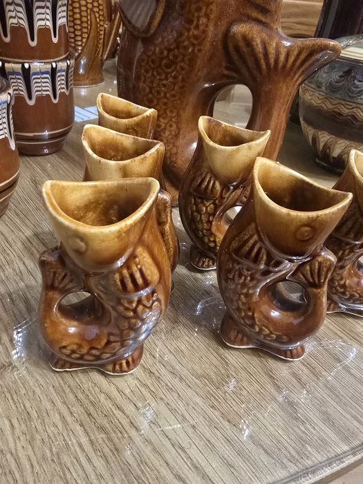 Naczynia zestawy ceramika PRL vintage