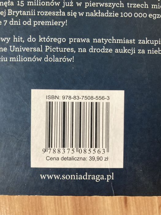 Książka 50 twarzy Greya autorstwa E L James