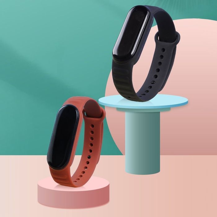 Silikonowa Opaska Tpu Xiaomi Mi Band 5 / Mi Band 6 / Mi Band 7 Czarny