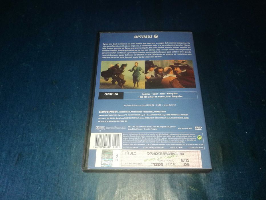 CYRANO DE BERGERAC	DVD (legendagem em Português)