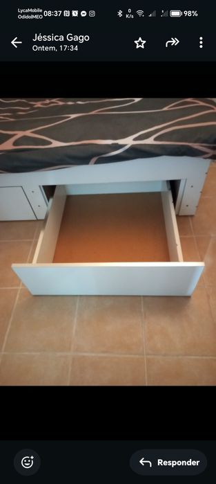 Cama de casal com gavetas embutidas64285408968578123
