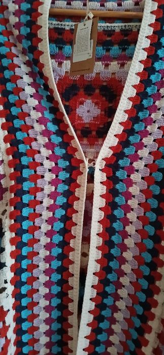 Casaco de crochet Natura, com etiqueta