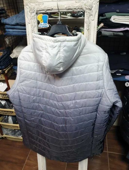 куртка U.S. Polo Assn Dip Dyed Chevron Puffer оригінал L, XL, XXL