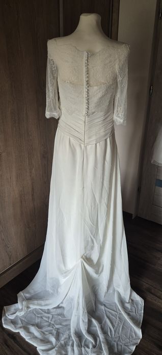 Muślinowa suknia ślubna Ecru r.38