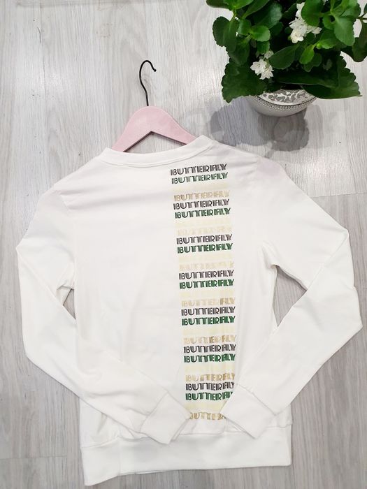 Bluza motyle biała. OBK0067