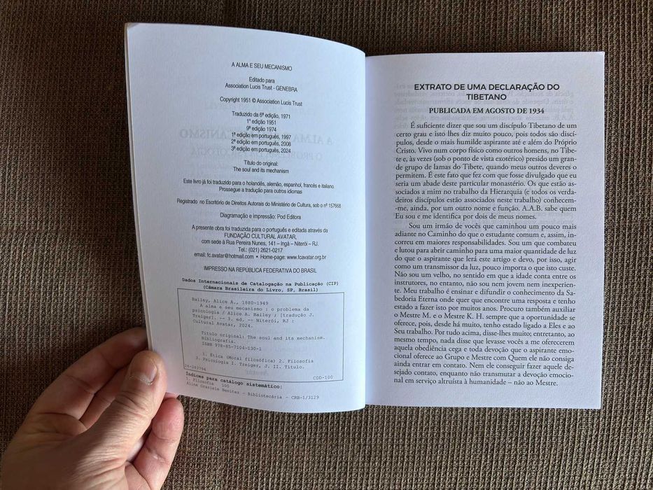 Livro de Alice Bailey A Alma e o Seu Mecanismo