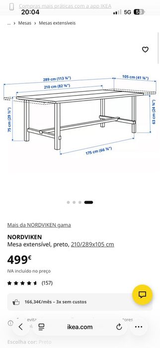 Mesa extensivel ikea