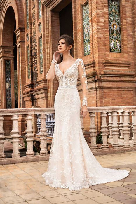 Suknia ślubna rybka koronkowa Agnes