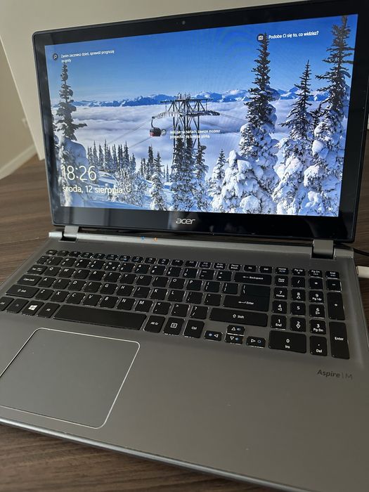 Laptop acer Aspire M, dotykowy ekran, działa